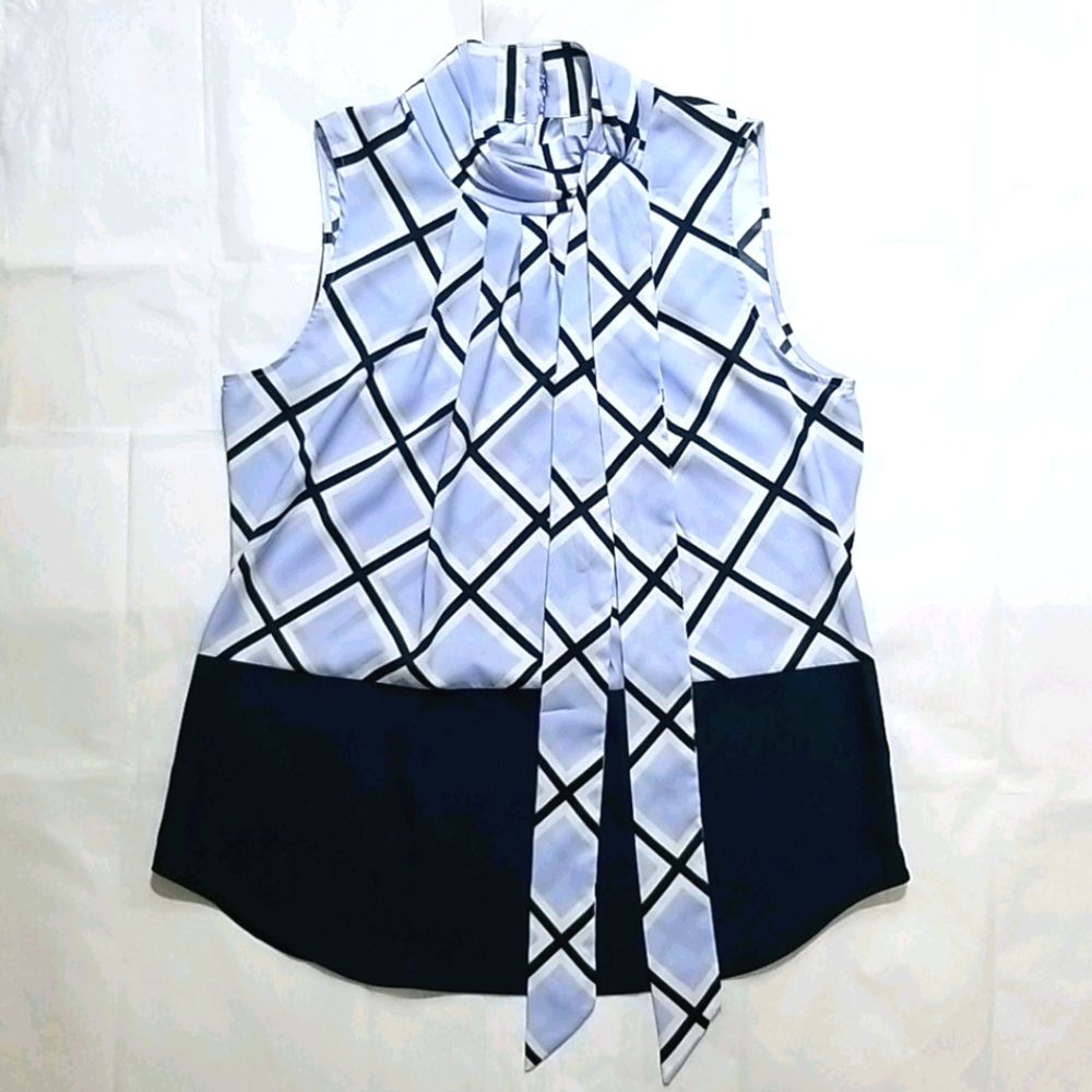 NY&Co Halter Top High Neck Tie Blouse